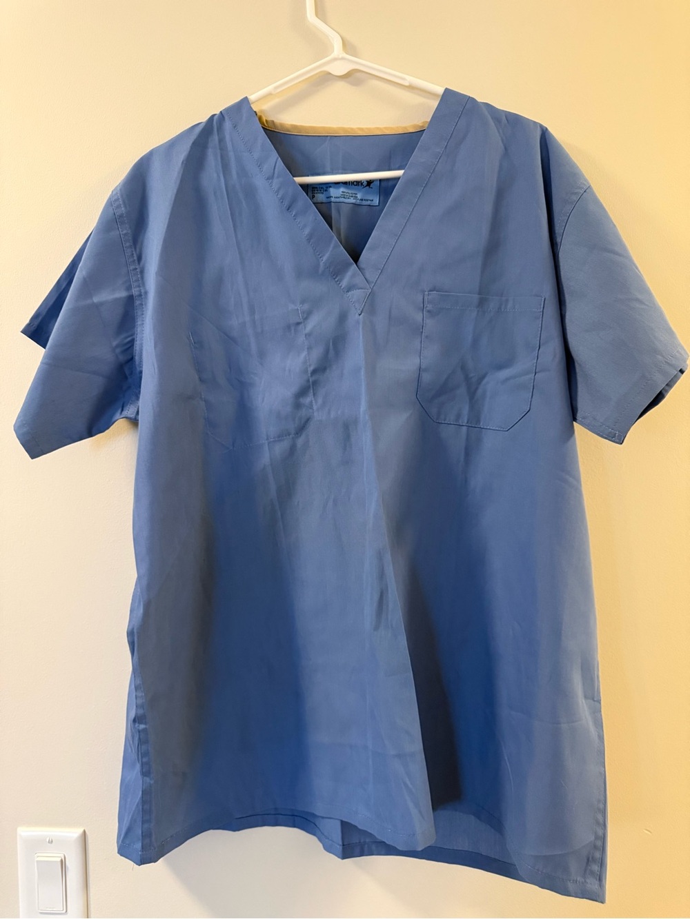 Classic V-Neck Medical Scrub Top - Blue